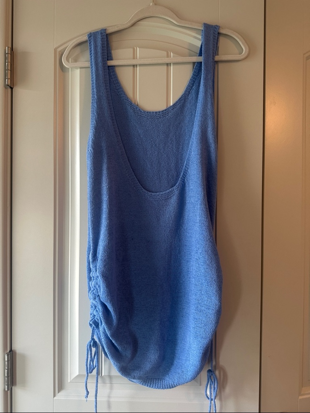 Blue Knit Cover Up Dress - Picture 3 of 3